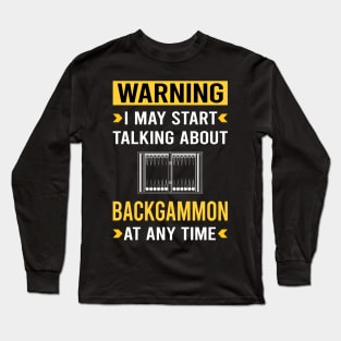 Warning Backgammon Long Sleeve T-Shirt